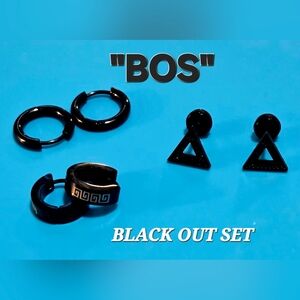 Black Out Set Earrings